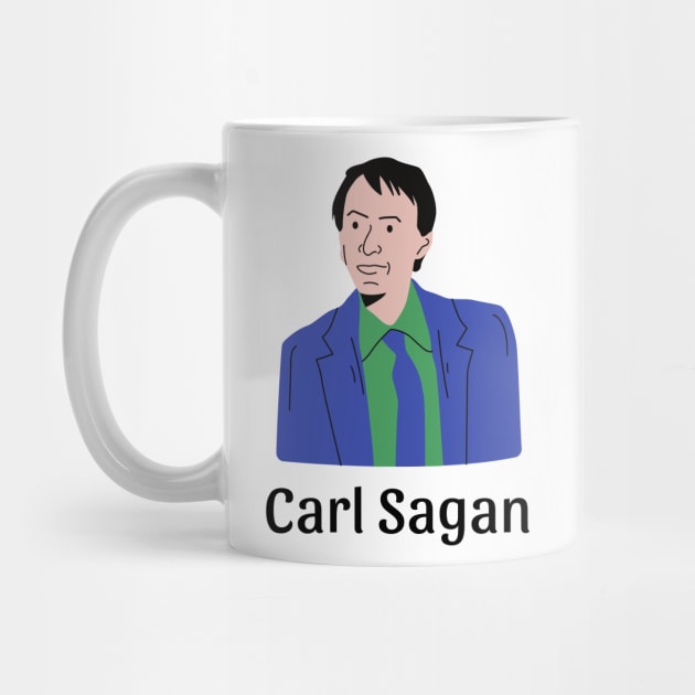 Carl Sagan Portrait Design by WrittersQuotes